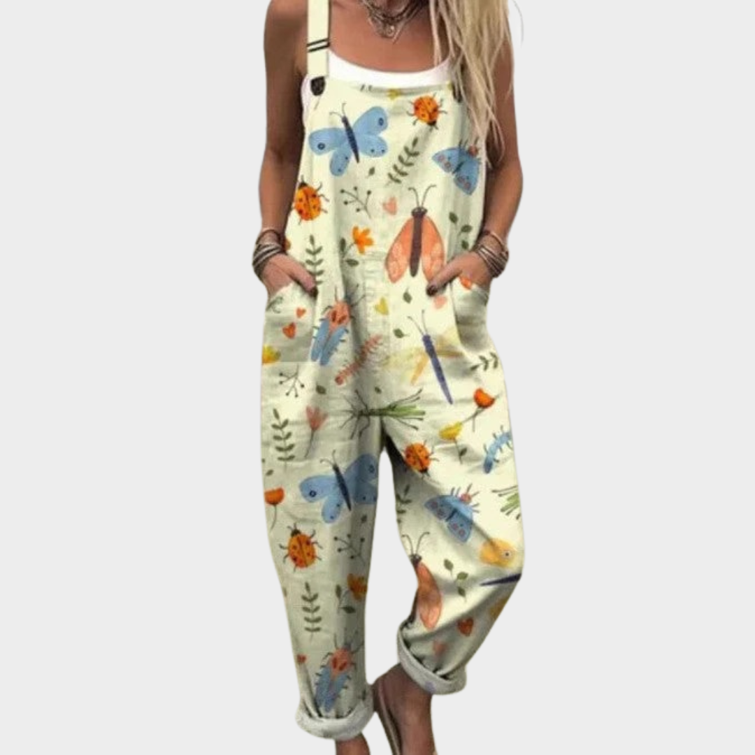 Abigail - Tropical Print Jumpsuit