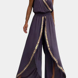 Lorena - Mono Dress with Golden Details