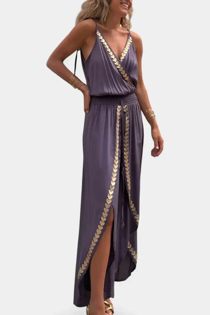 Lorena - Mono Dress with Golden Details