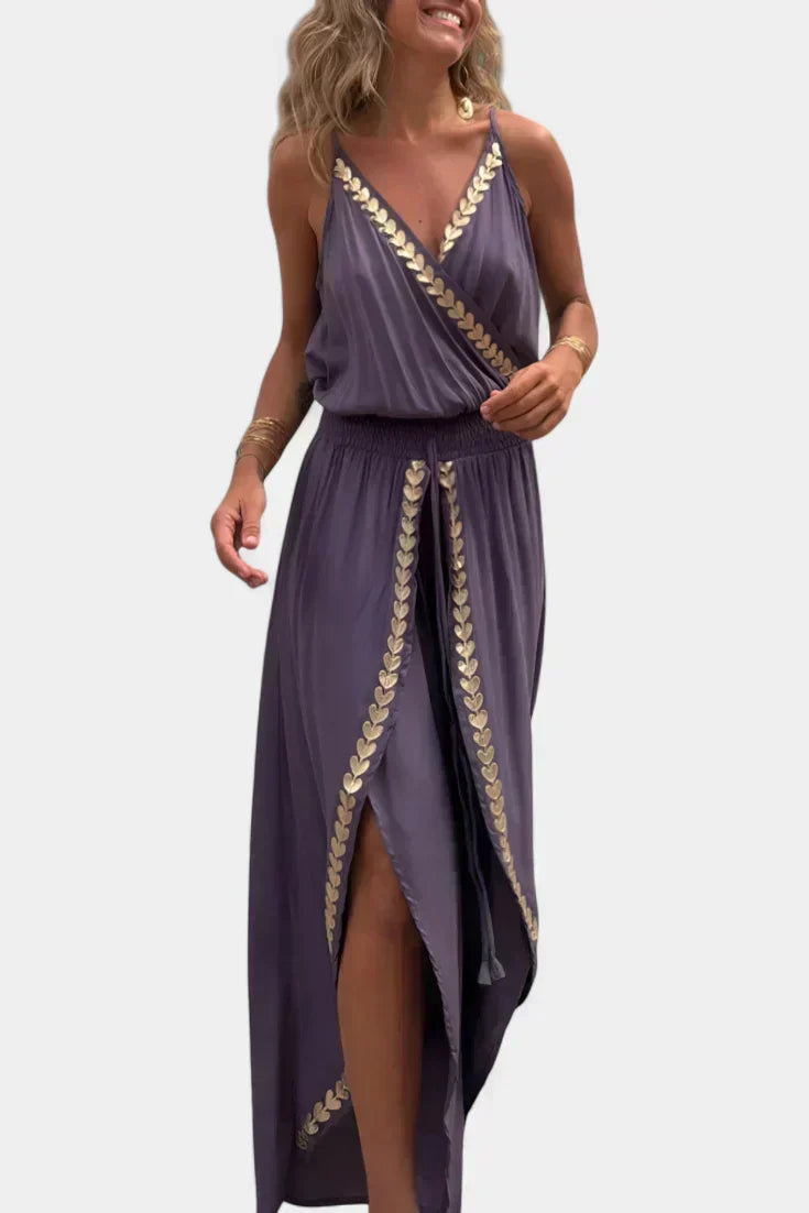 Lorena - Mono Dress with Golden Details