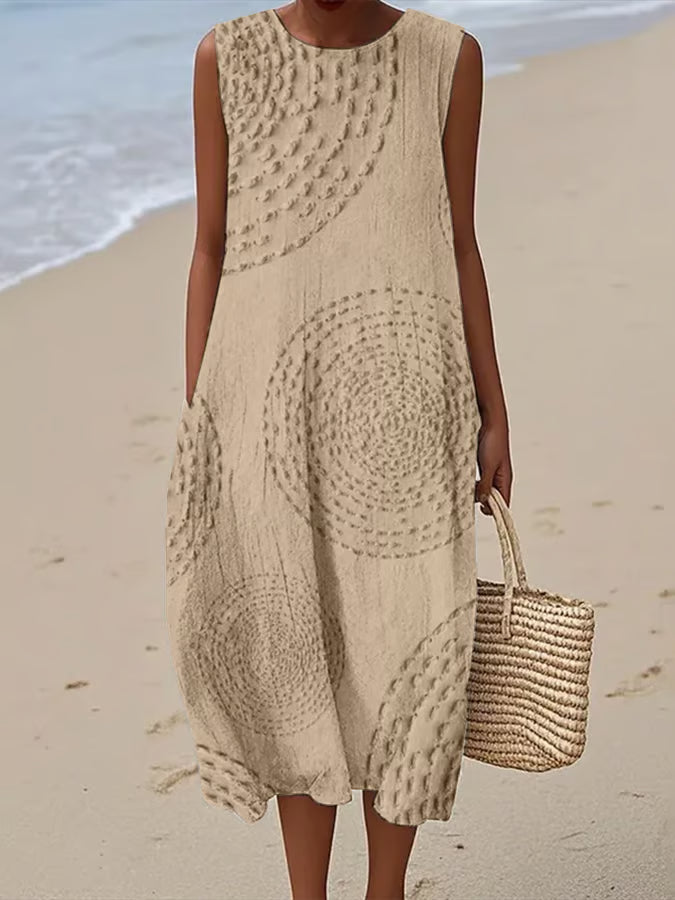 Grace - Textured Sleeveless Maxi Dress