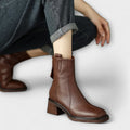 Lara - Women's Rubber and Faux Leather Boots