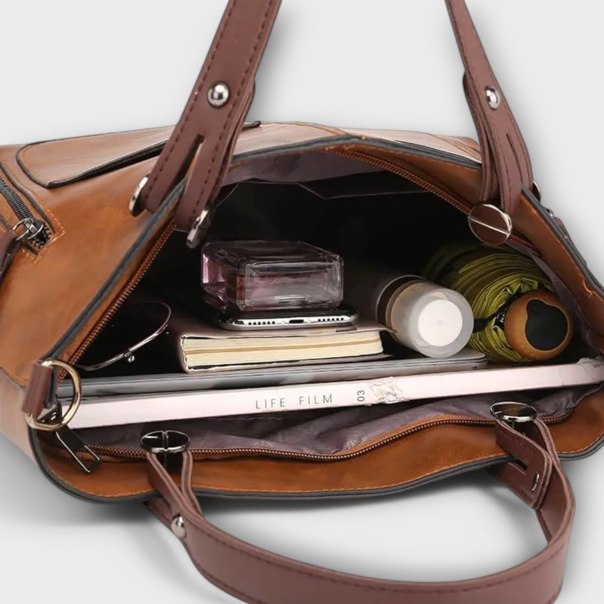 Olivia - Elegant Faux Leather Tote