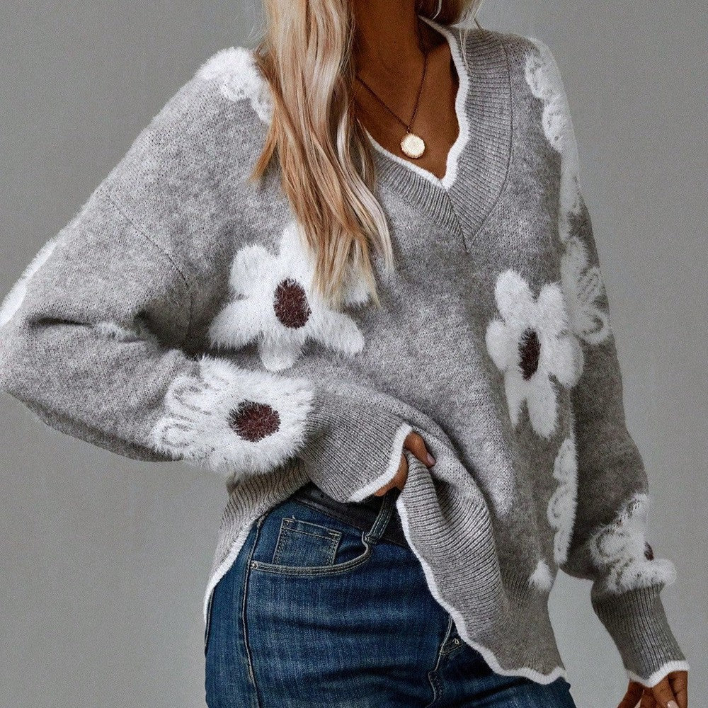 Taylah - Elegant Floral Sweater