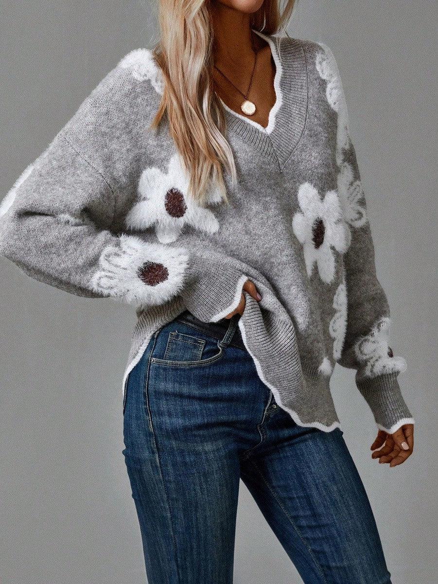 Taylah - Elegant Floral Sweater
