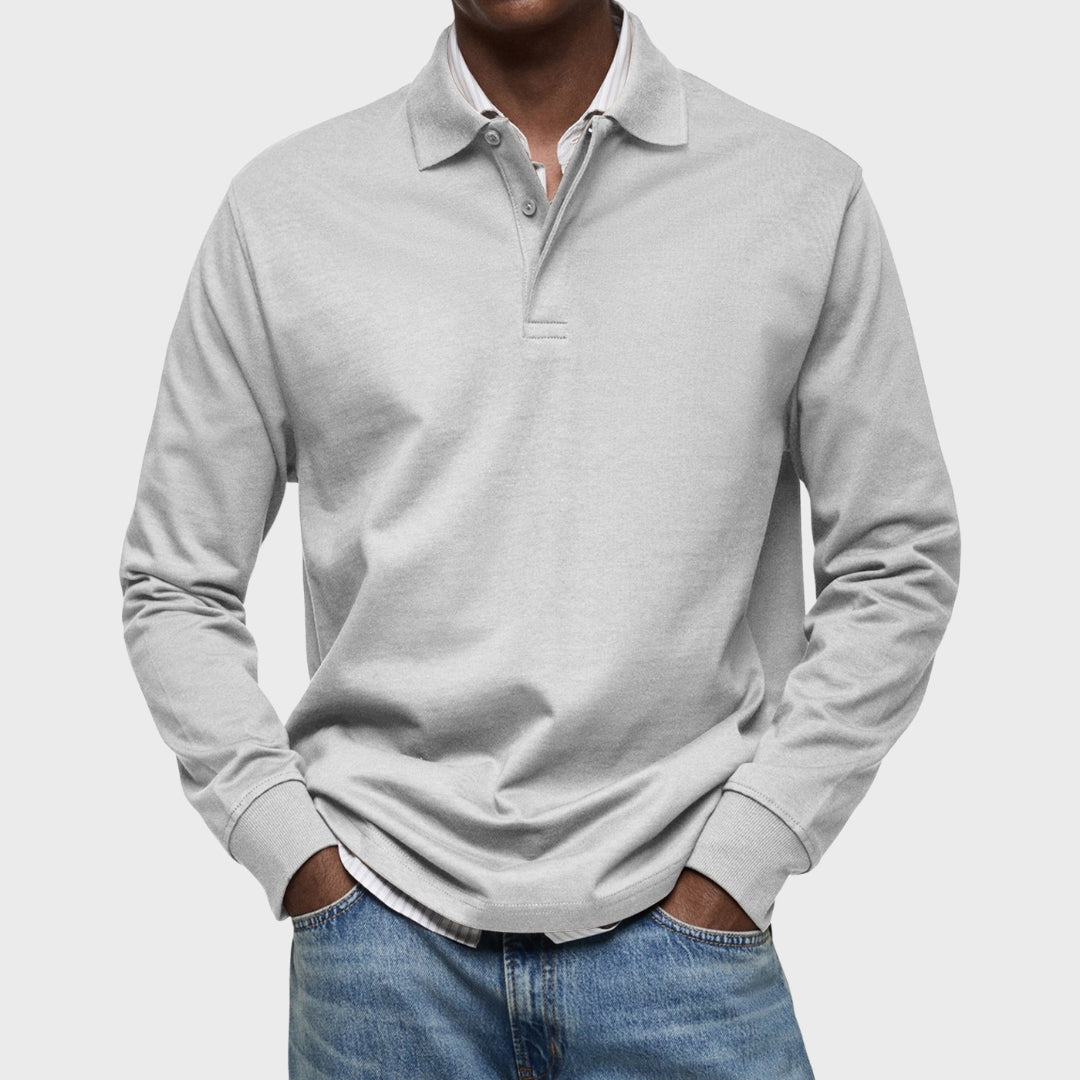 Theodore - Luxury Long-Sleeve Polo