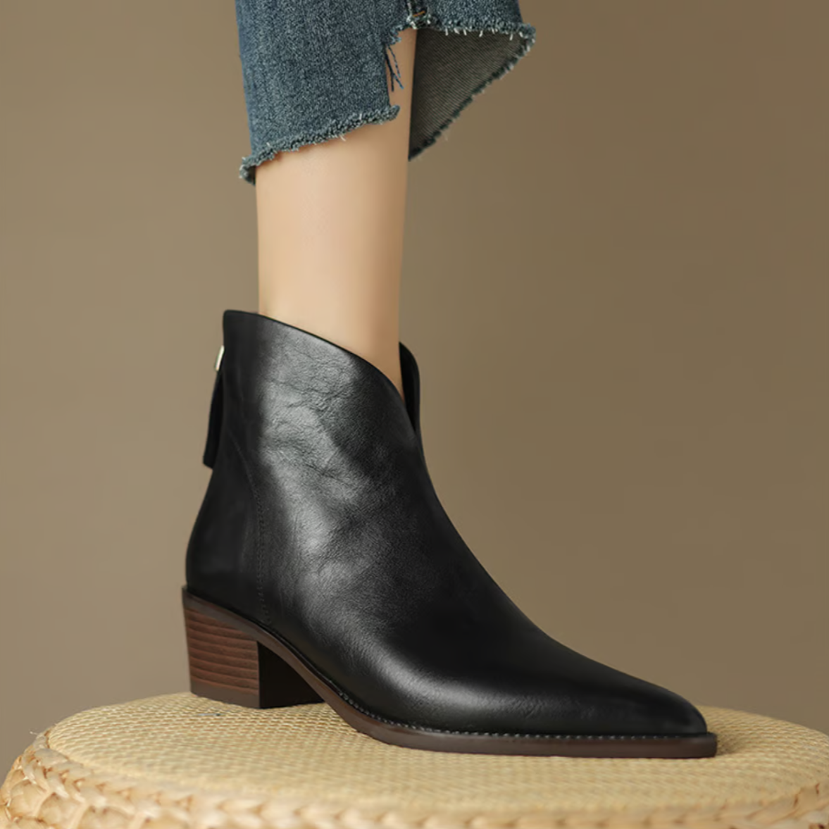 Chloe - Luxury Low-Heel Ankle Boots