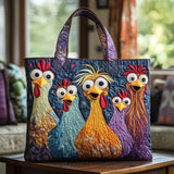 Chicken Flock - Padded Bag with Chicken Pattern