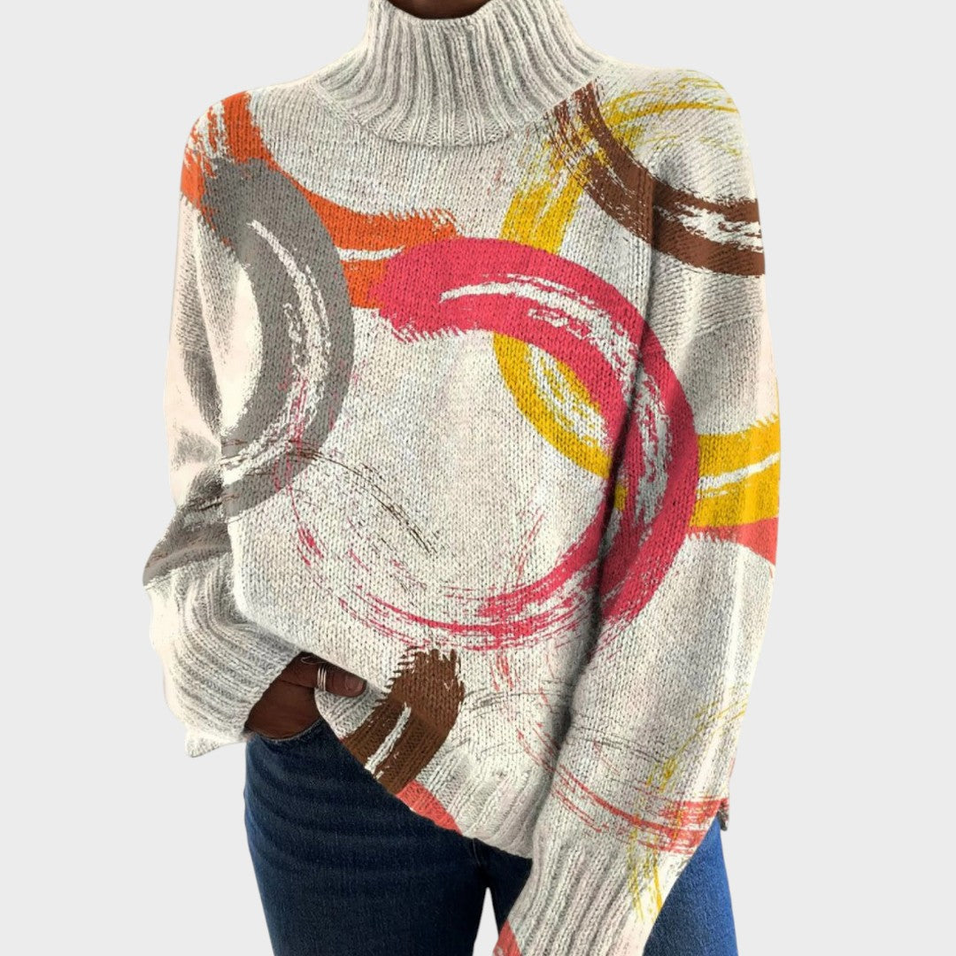 Charlotte - Artistic Knit Turtleneck Sweater