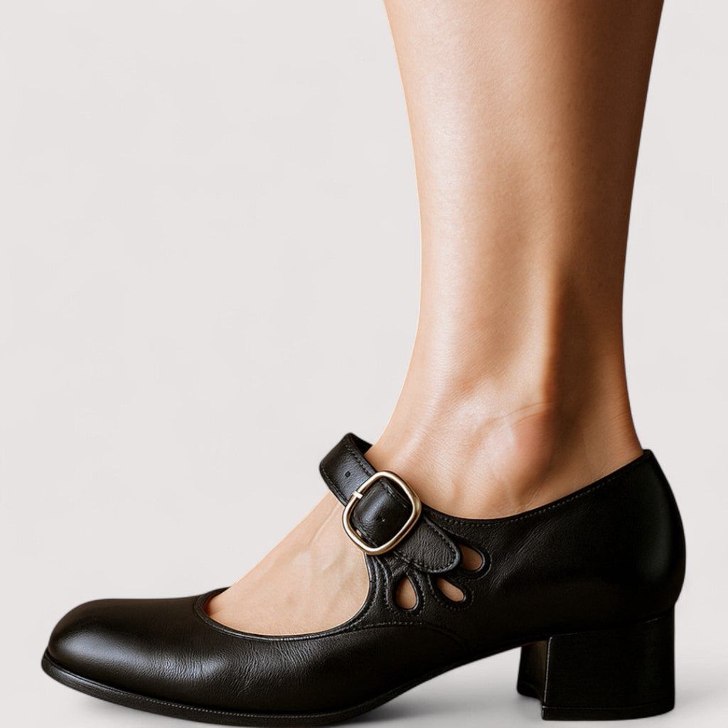 Evelyn - Elegant Faux Leather Heels