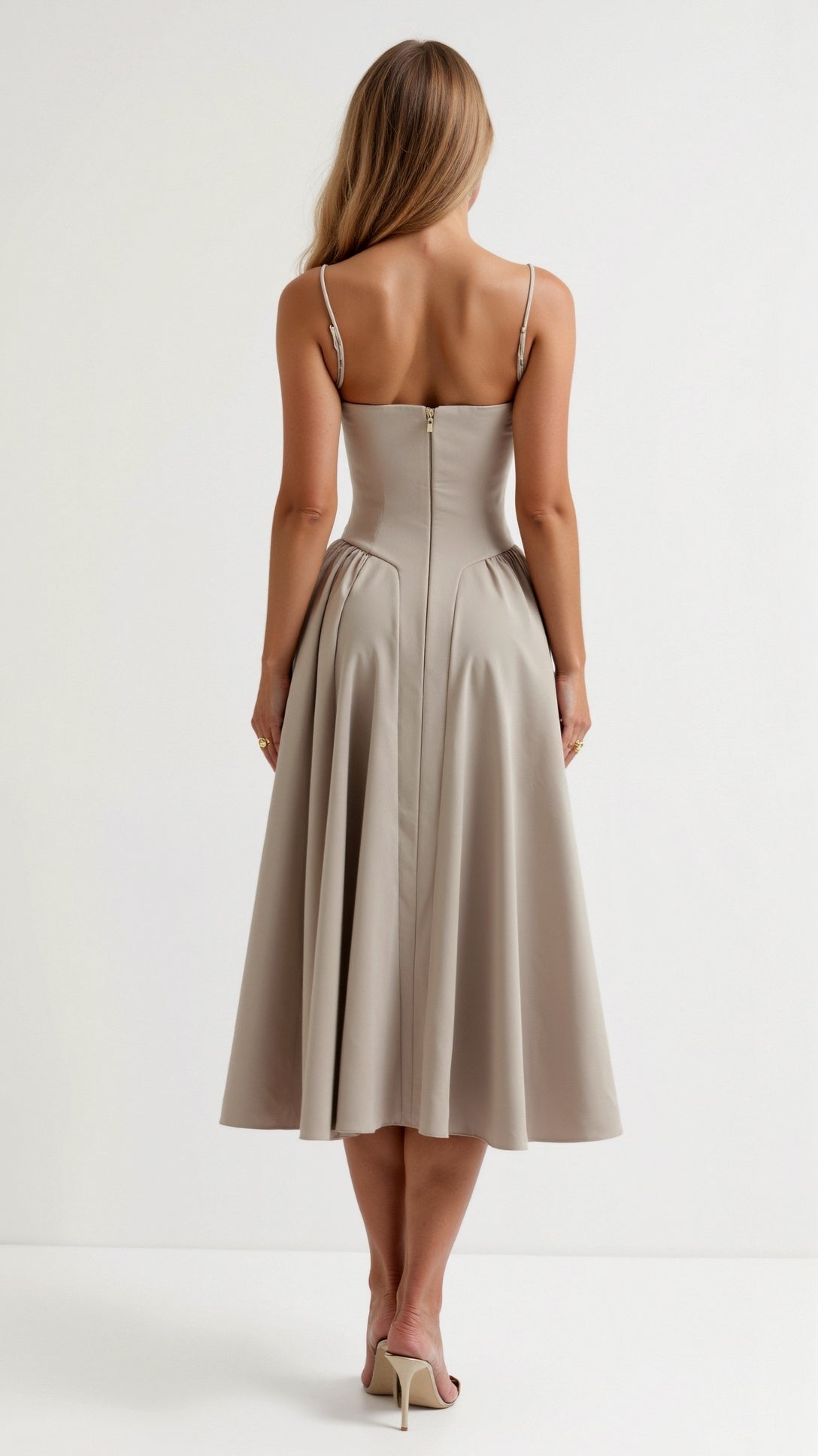 Kelsey - Structured Corset Midi Dress