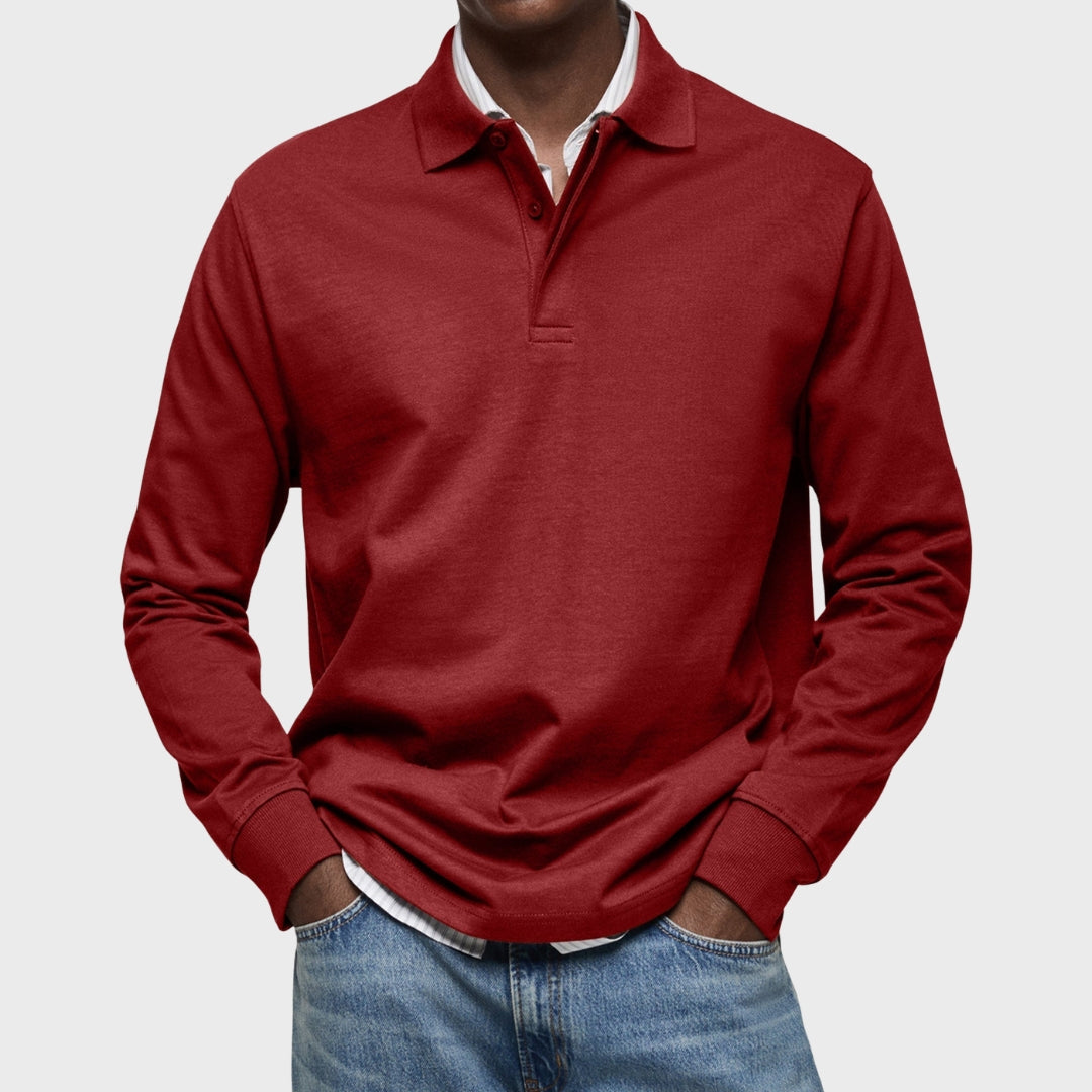 Theodore - Luxury Long-Sleeve Polo
