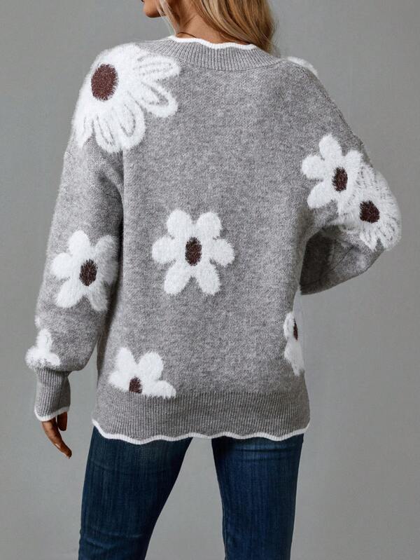Taylah - Elegant Floral Sweater