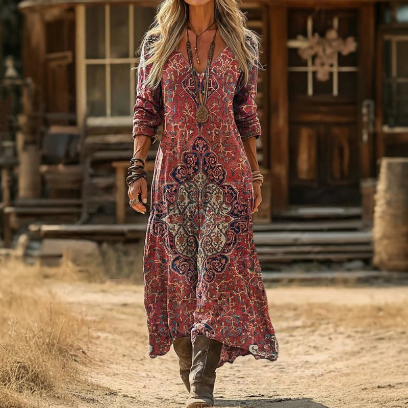 Chelsea - Vintage-Inspired Long Sleeve Casual Dress