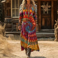 Caitlin - Vintage-Inspired Long Sleeve Casual Dress