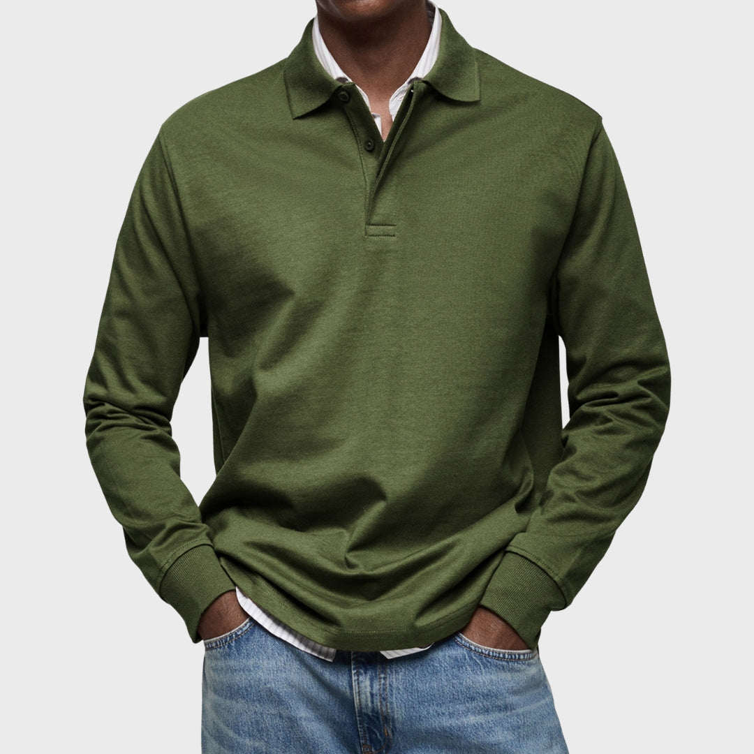 Theodore - Luxury Long-Sleeve Polo