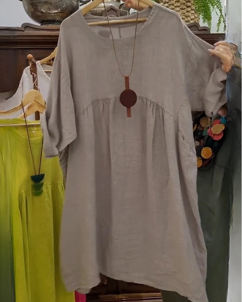 MANDIRA | Cotton and Linen Dress