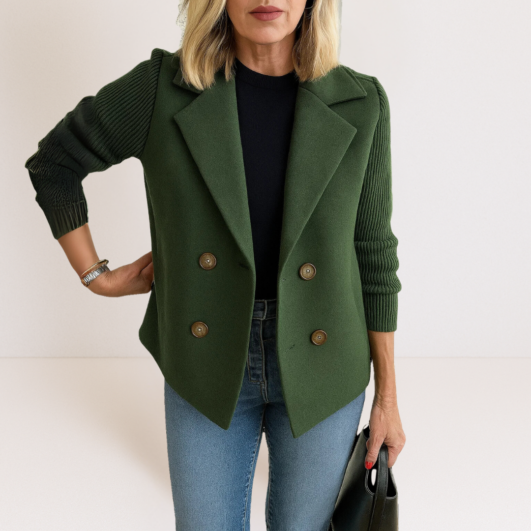 Priya - Elegant Knit Sleeve Coat