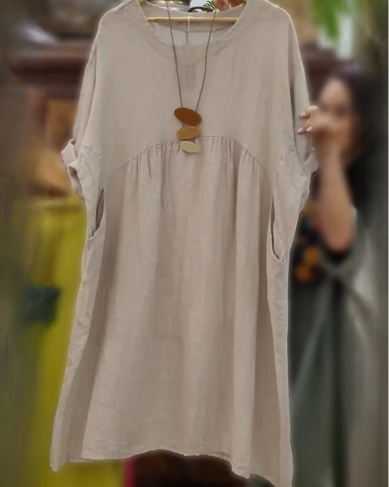 MANDIRA | Cotton and Linen Dress