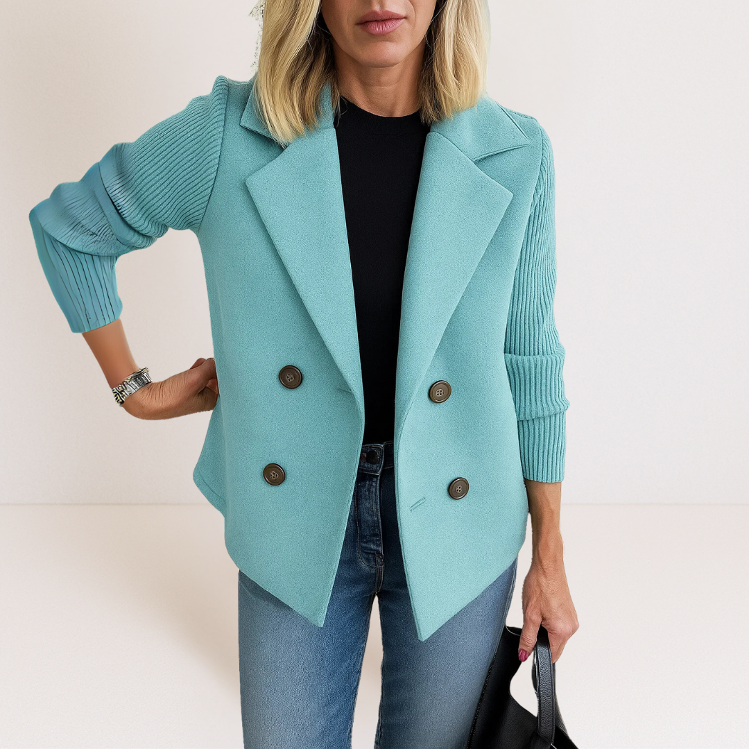 Priya - Elegant Knit Sleeve Coat