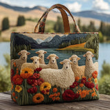 Merryn - Padded bag with sheep pattern