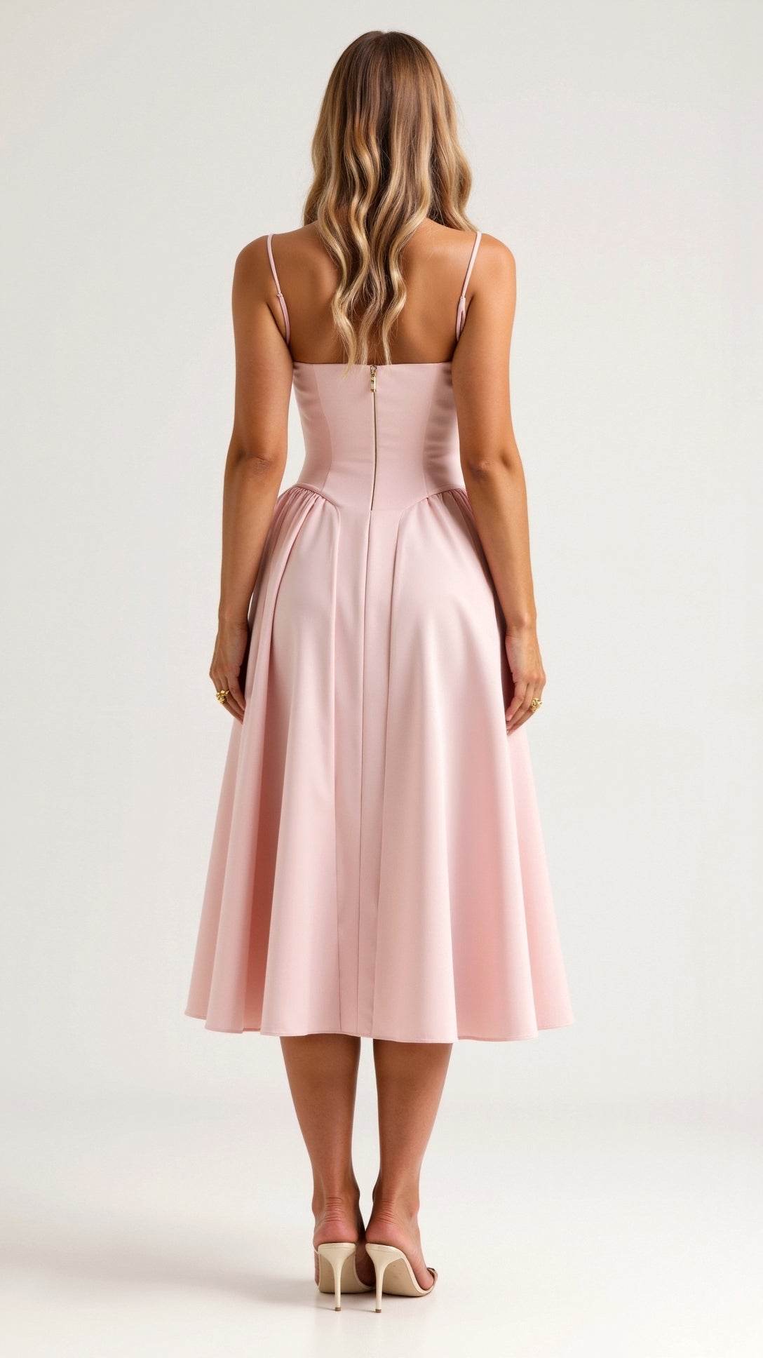 Kelsey - Structured Corset Midi Dress