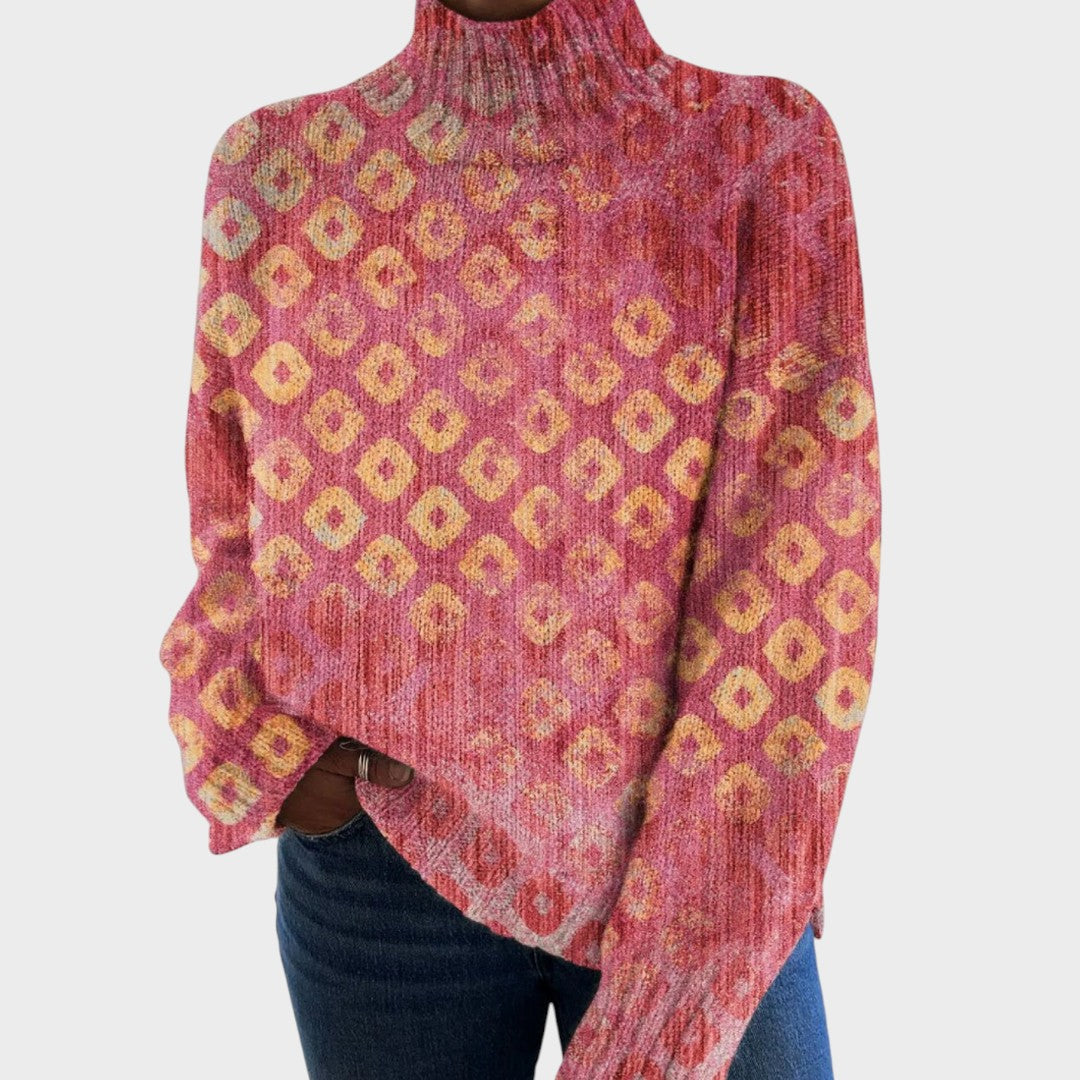 Megan - Artistic Knit Turtleneck Sweater