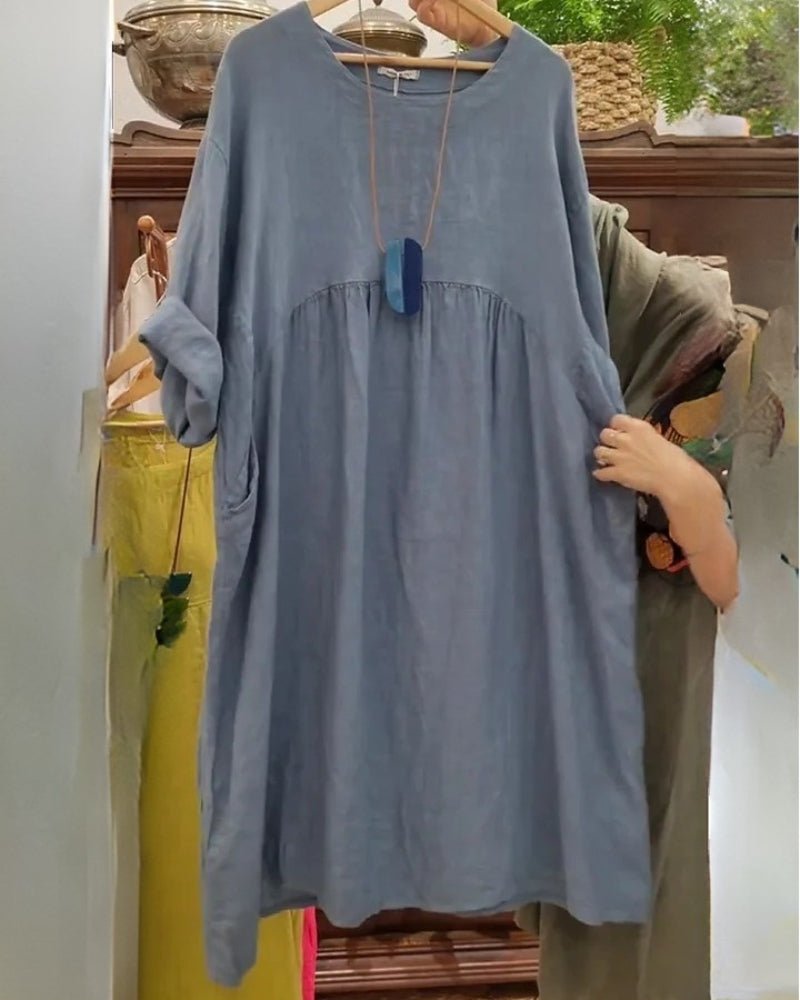 MANDIRA | Cotton and Linen Dress