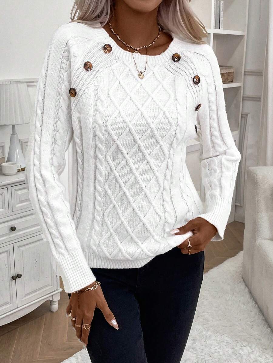Poppy - Button Knit Sweater