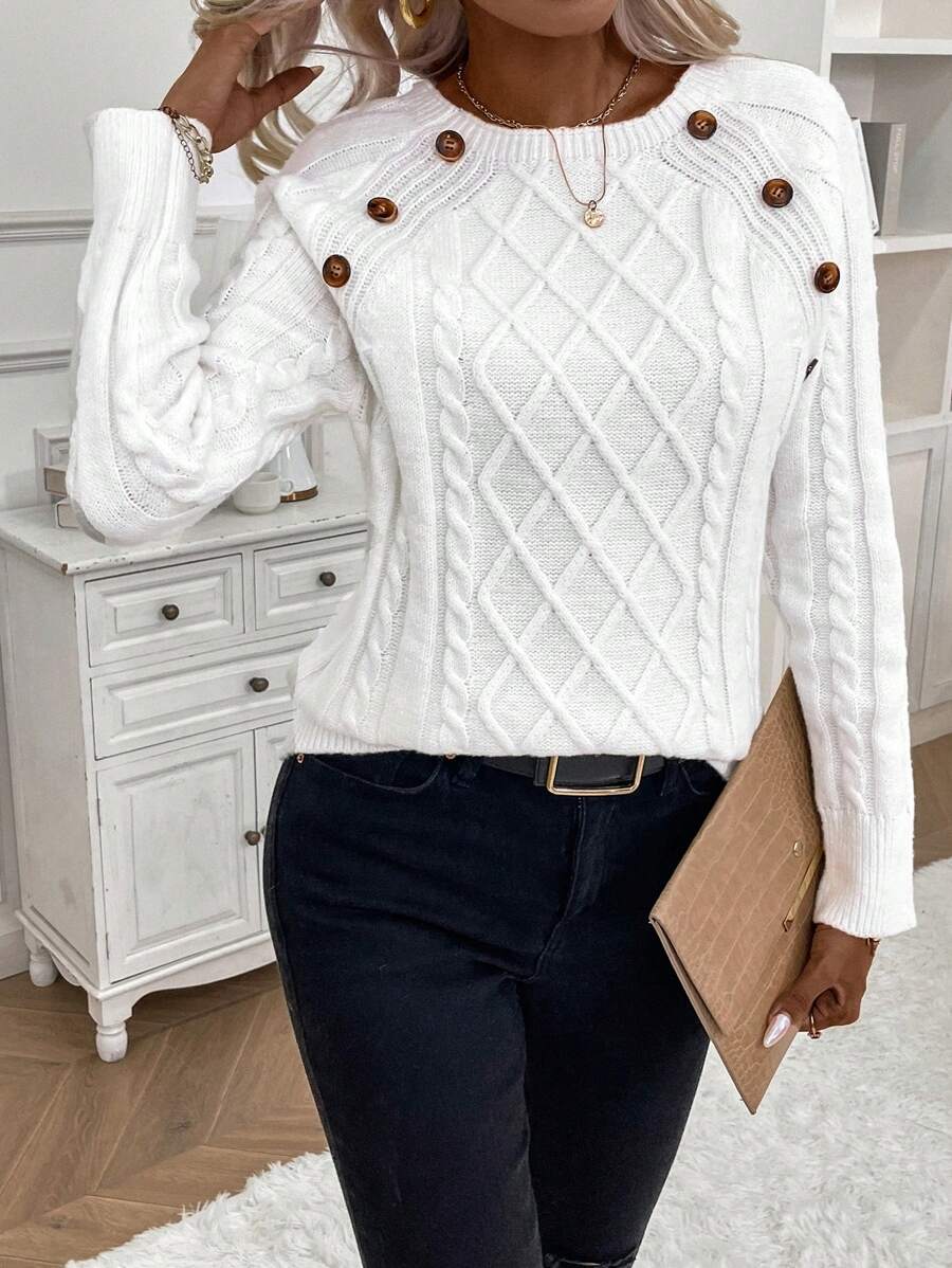 Poppy - Button Knit Sweater