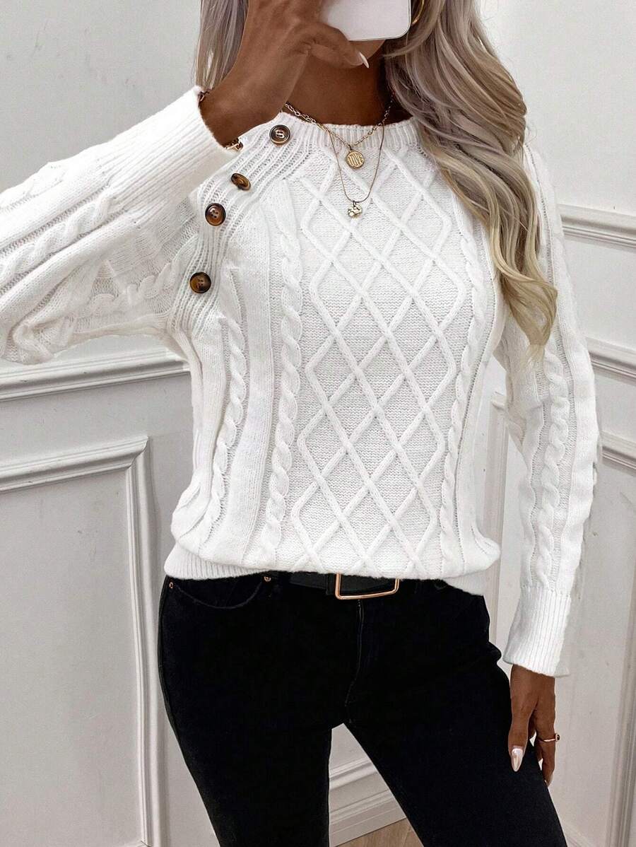 Poppy - Button Knit Sweater