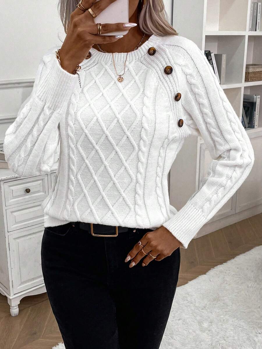 Poppy - Button Knit Sweater