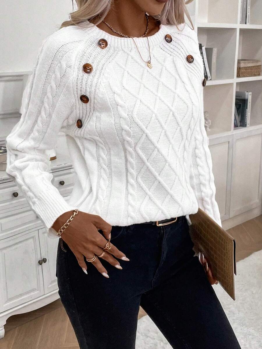 Poppy - Button Knit Sweater
