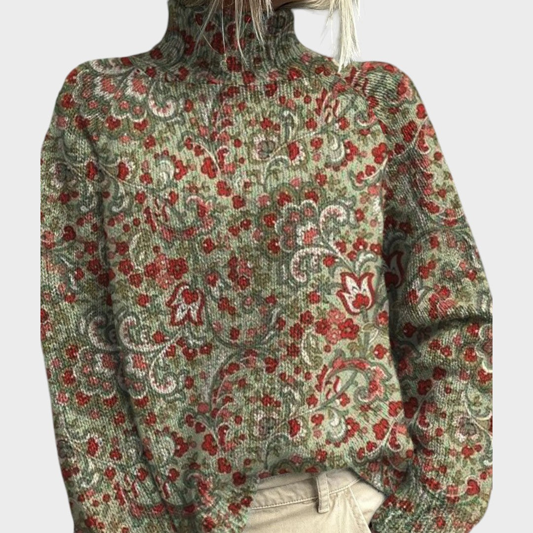 Natalie - Artistic Knit Turtleneck Sweater