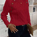 Poppy - Button Knit Sweater