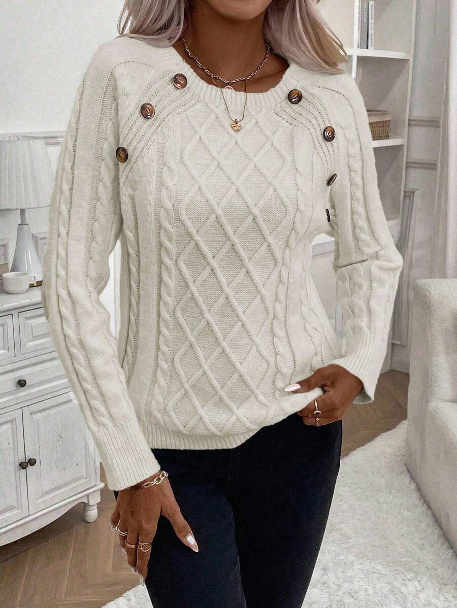 Poppy - Button Knit Sweater