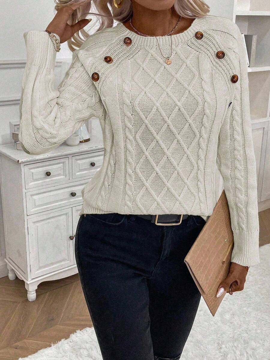 Poppy - Button Knit Sweater