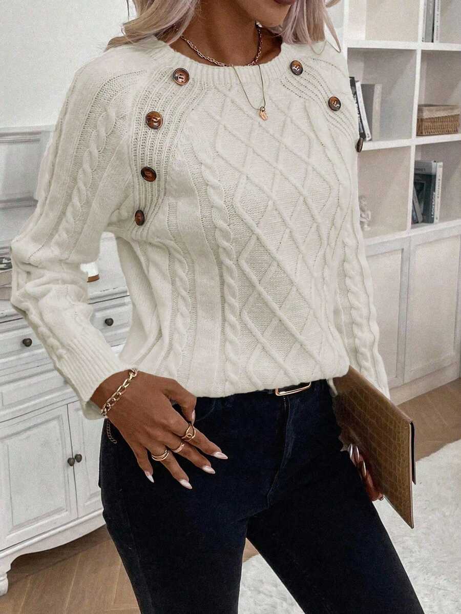 Poppy - Button Knit Sweater