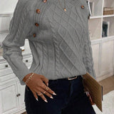 Poppy - Button Knit Sweater