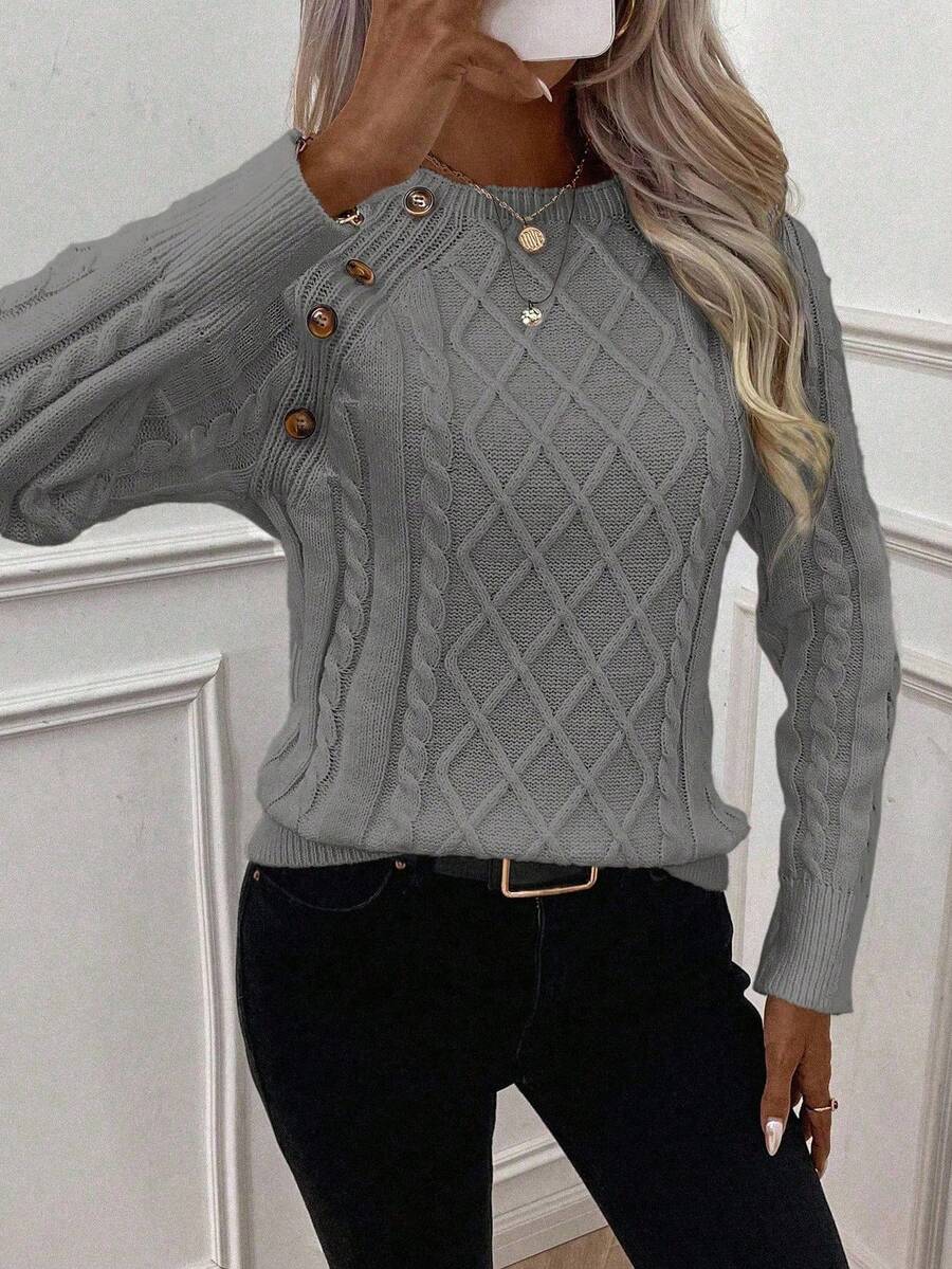 Poppy - Button Knit Sweater