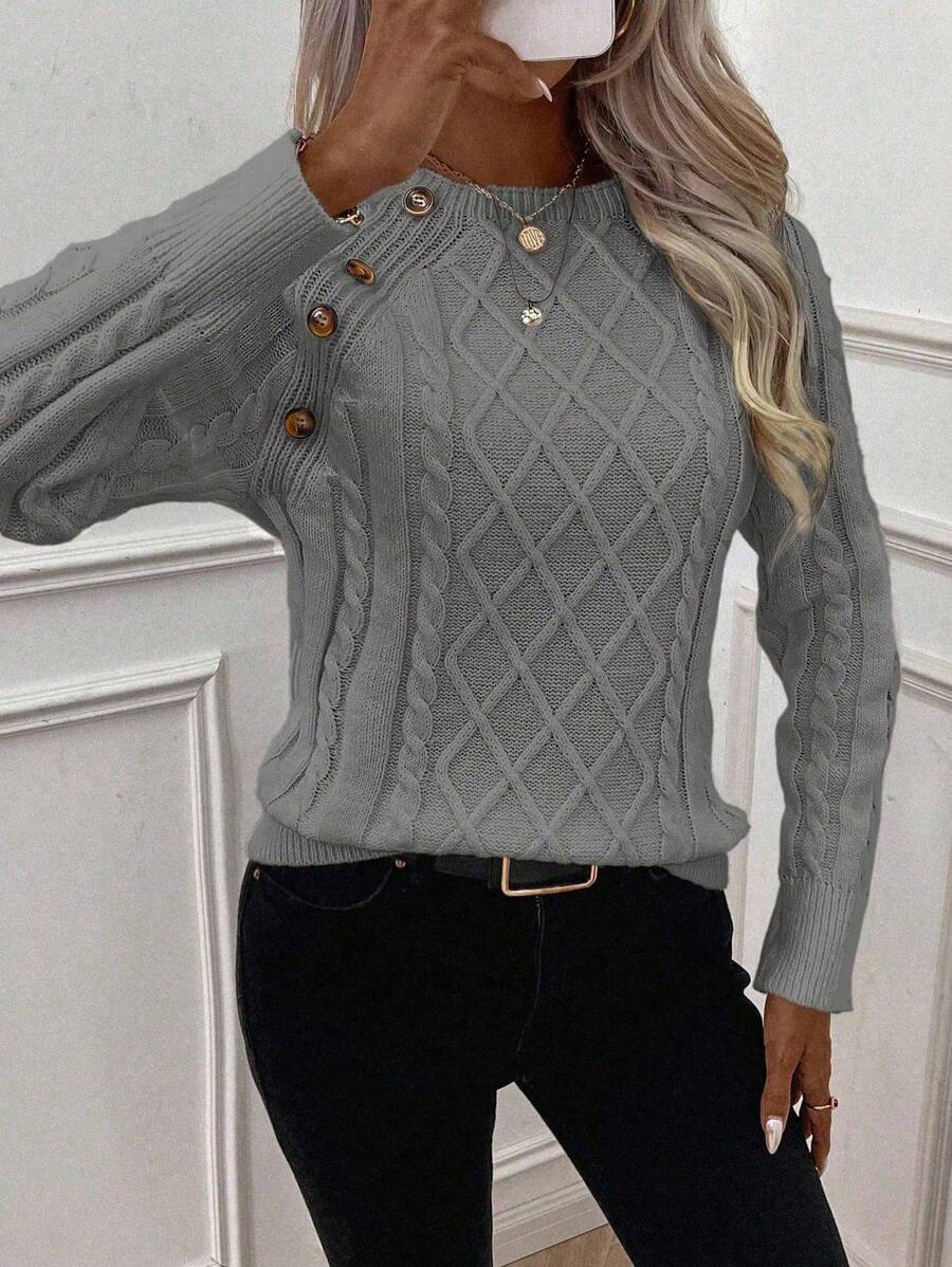 Poppy - Button Knit Sweater