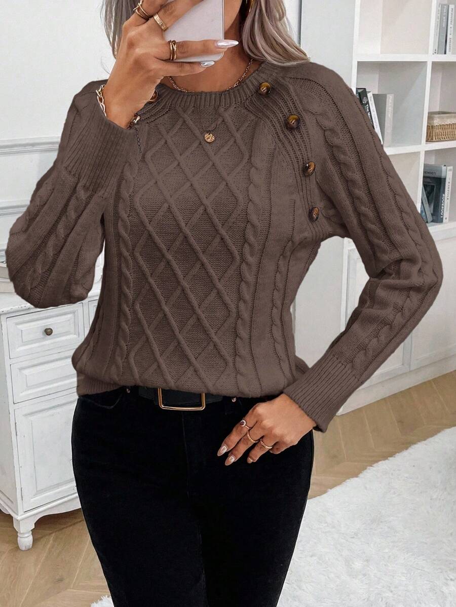 Poppy - Button Knit Sweater