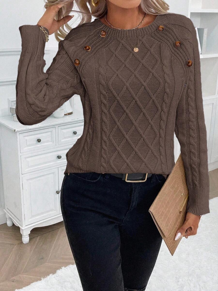 Poppy - Button Knit Sweater