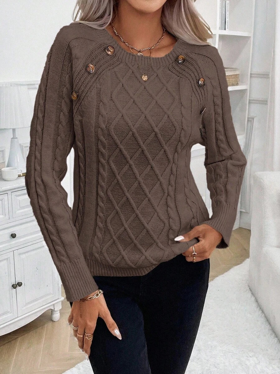 Poppy - Button Knit Sweater