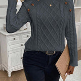 Poppy - Button Knit Sweater