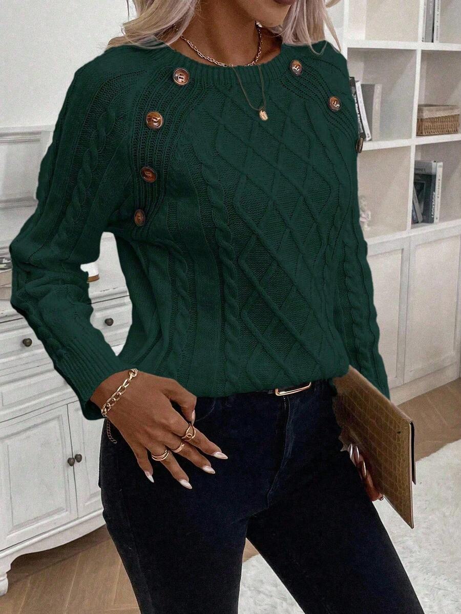 Poppy - Button Knit Sweater