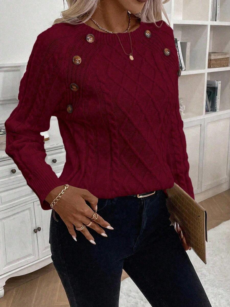 Poppy - Button Knit Sweater