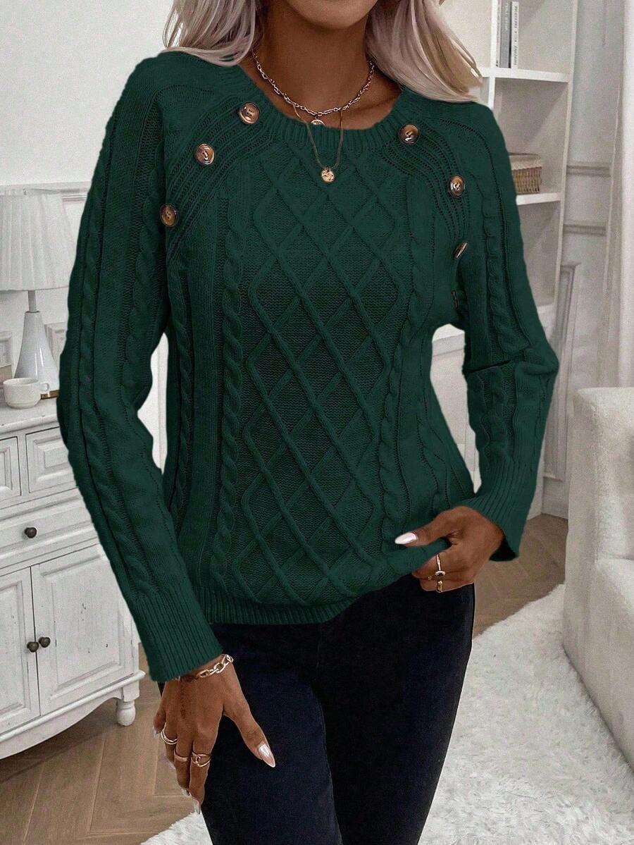 Poppy - Button Knit Sweater