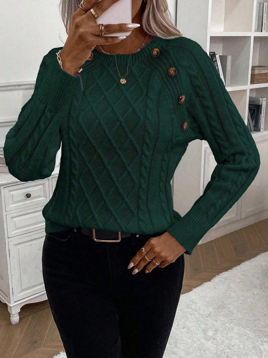 Poppy - Button Knit Sweater