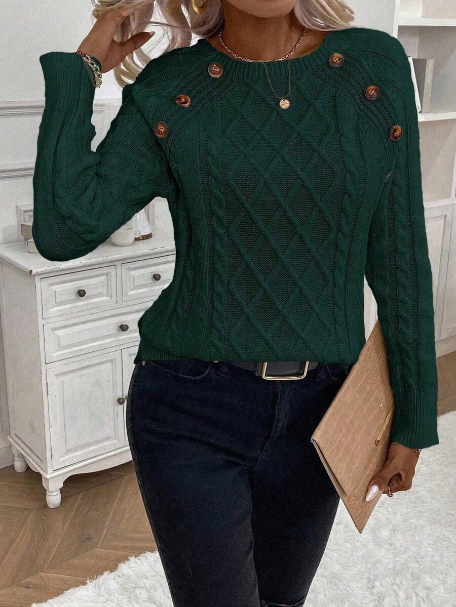 Poppy - Button Knit Sweater